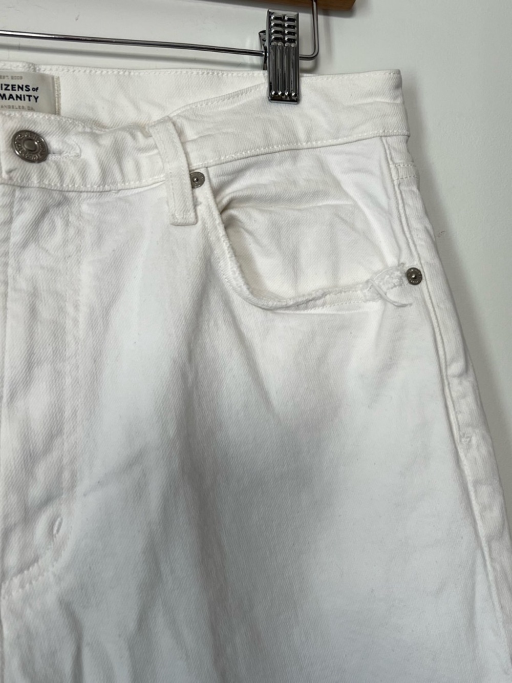 Citizens of Humanity Daphne Crop White 30 Premium Vintage Denim - Picture 9 of 15